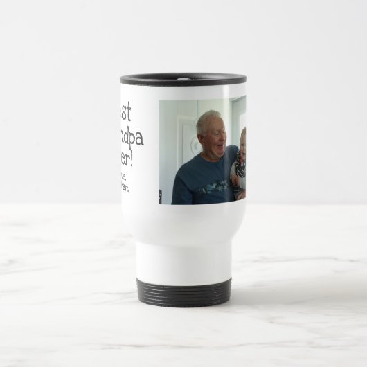 best grandpa ever with picture coffee mug reisebecher (Mittel)