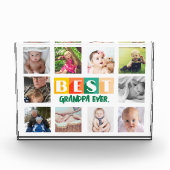 BEST GRANDPA FotoCollage Personalisiert modern Fotoblock (Vorderseite)