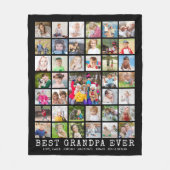 BEST GRANDPA JE 39 Foto Collage Your Color Fleecedecke (Vorderseite)