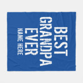 BEST GRANDPA JE PERSONALIZE FLEECE BLANKET (Vorderseite (Horizontal))
