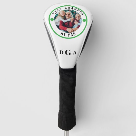 BEST GRANDPA NACH PAR-Foto-Monogramm Golf Headcover (Vorderseite)