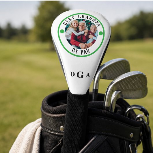 BEST GRANDPA NACH PAR-Foto-Monogramm Golf Headcover