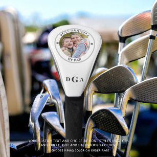 BEST GRANDPA NACH PAR-Foto-Monogramm Golf Headcover