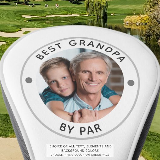 BEST GRANDPA NACH PAR-Foto-Monogramm Golf Headcover