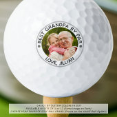 BEST GRANDPA NACH PAR Foto Personalisiert Golfball