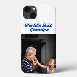 Best Grandpa photo sea blue text Case-Mate iPhone Hülle