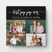 Best Grandpa Pop Pop Grandchildren Photo Collage P Fotoplatte (Vorderseite)