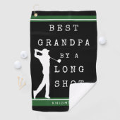 BEST GRANDPA VON EINEM LANGEN SCHUB Personalisiert Golfhandtuch (Insitu)