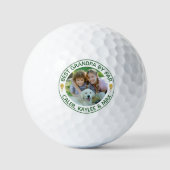 BEST GRANDPA VON PAR Foto Golfer Green Golfball (Vorderseite)