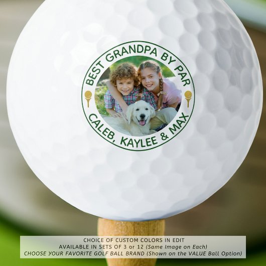 BEST GRANDPA VON PAR Foto Golfer Green Golfball