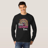 Best Granna Ever Funny Pink Leopard Regenbogenmutt T-Shirt (Vorne ganz)