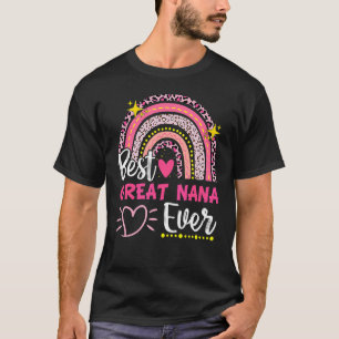 Best Great Nana jemals Leopard Rainbow New Oma T-Shirt