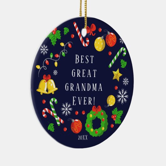 Best Great Oma Ever Weihnachtsschmuck (Rechts)