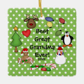 Best Great Oma Ever Weihnachtsschmuck (Vorderseite)