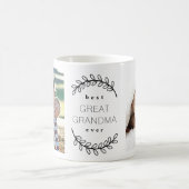 Best Great Oma jemals Floral Wreath Foto Kaffeetasse (Mittel)