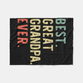 Best Great Opa Ever Funny Retro Vintag Fleecedecke (Vorderseite (Horizontal))