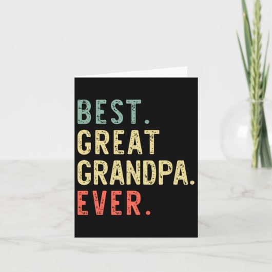 Best Great Opa Ever Funny Retro Vintag Karte (Vorderseite)