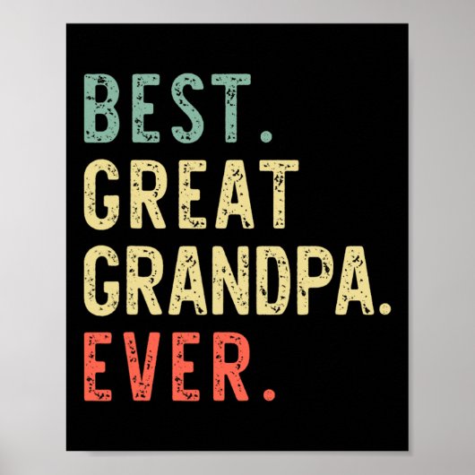 Best Great Opa Ever Funny Retro Vintag Poster (Vorne)