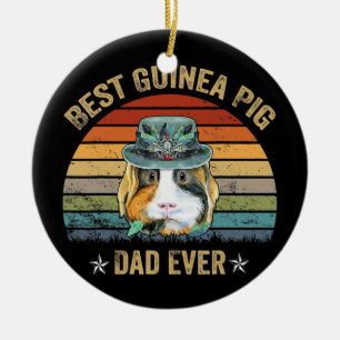 Best Guinea Pig Vater Ever Funny Guinea Pig Daddy Keramik Ornament