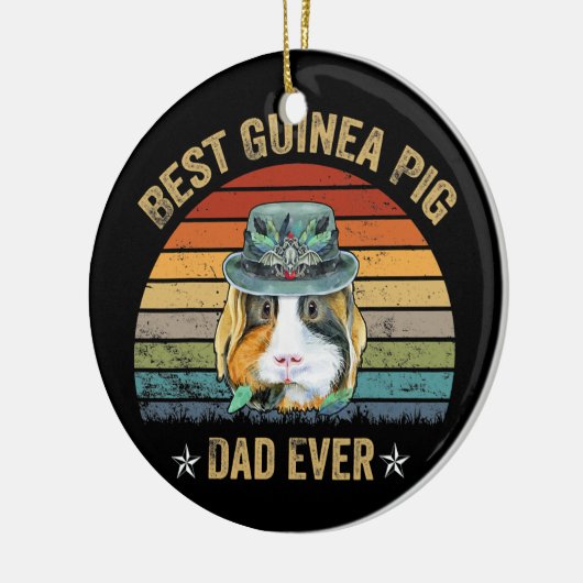 Best Guinea Pig Vater Ever Funny Guinea Pig Daddy Keramik Ornament (Links)