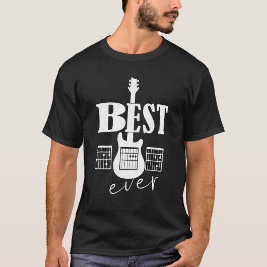 Best Guitar Dad Ever Chords Best Dad Guitar Guita T-Shirt (Vorderseite)