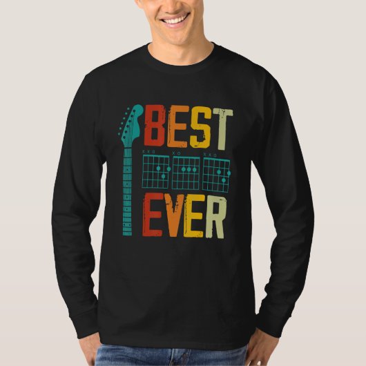 Best Guitar Dad Ever Chords Best Dad Guitar  Guita T-Shirt (Vorderseite)