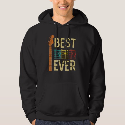 Best Guitar Dad Ever Chords Best Dad Guitar Guitar Hoodie (Vorderseite)