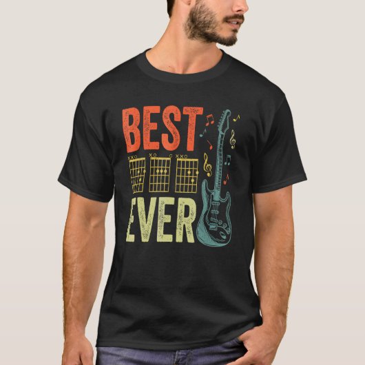 Best Guitar Dad Ever Chords Best Dad Guitar Guitar T-Shirt (Vorderseite)