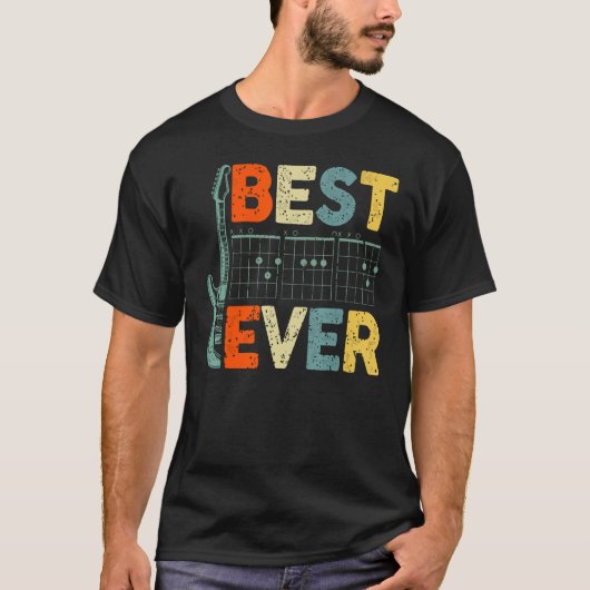 Best Guitar Dad Ever Guitarist Father Day Chord G T-Shirt (Vorderseite)