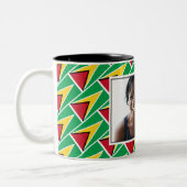 BEST GUYANESE MAMA Personalisiertes GUYANA FLAG Fo Zweifarbige Tasse (Links)