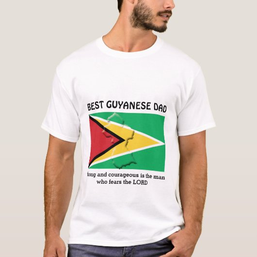 BEST GUYANESE VATER Strong Courageageagement Perso T-Shirt (Vorderseite)