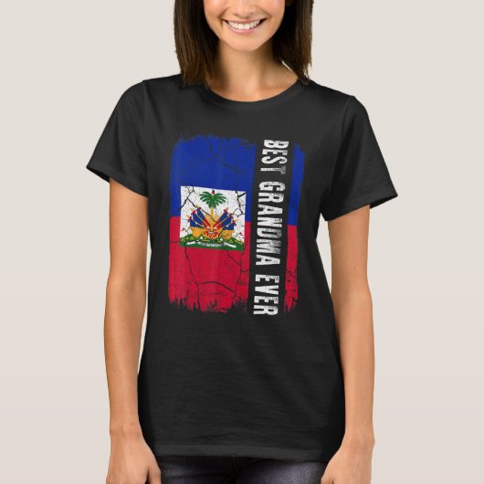 Best Haitian Grandma Ever Haiti Flag Mother's Day T-Shirt (Vorderseite)