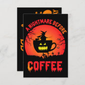 Best Halloween Coffee Personalizet - leckere Custo Dankeskarte (Vorne/Hinten)