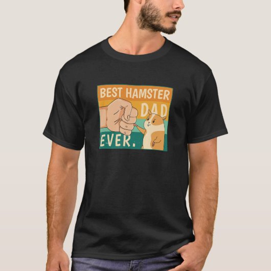 Best Hamster Dad Ever Pet Gerbil Owner Quote Men's T-Shirt (Vorderseite)