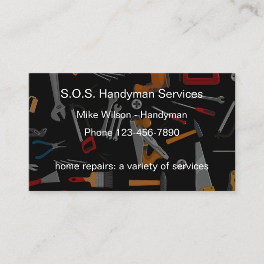 Best Handyman Tools Design Visitenkarte (Vorderseite)