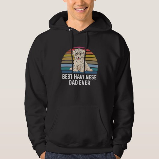 Best Havanese Dad Ever Vintage Dog Hoodie (Vorderseite)