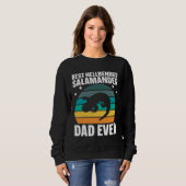 Best Hellbender Salamander Dad Biologist Retro Sweatshirt (Vorne ganz)