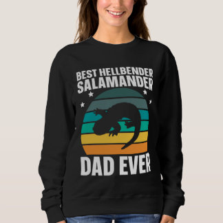 Best Hellbender Salamander Dad Biologist Retro Sweatshirt