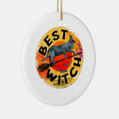 Best Hexe Keramik Ornament (Rechts)