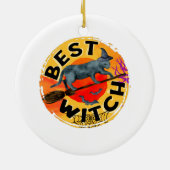 Best Hexe Keramik Ornament (Hinten)