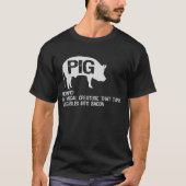 Best Hilarious Pig and Bacon Definition Funny Gift T-Shirt (Vorderseite)