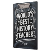 Best History Teacher Chalkboard Design Klemmbrett (Links)