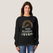 Best Hotel Receptionist Ever - Leopard Regenbogen Sweatshirt (Vorne ganz)
