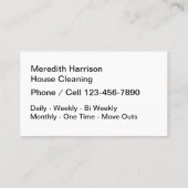 Best House Clearing Business Card Visitenkarte (Rückseite)