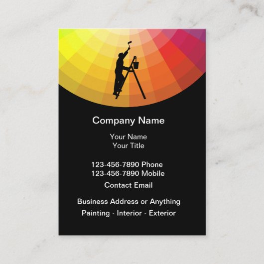 Best House Painter Business Cards Visitenkarte (Vorderseite)