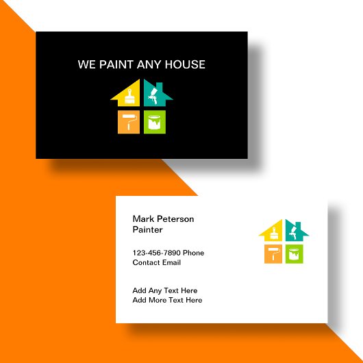Best House Painter Modern Business Cards Visitenkarte