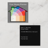 Best House Painter Modern Quadratische Visitenkarte (Vorne/Hinten)