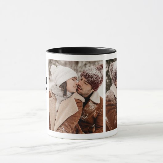 Best Hubby Ever 2-Photo Collage & Custom Message Tasse (Zentrum)