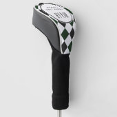 Best Hubby von Par Green Kariert Golf Headcover (angewinkelt)