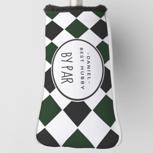 Best Hubby von Par Green Kariert Golf Headcover (Rotieren 90)